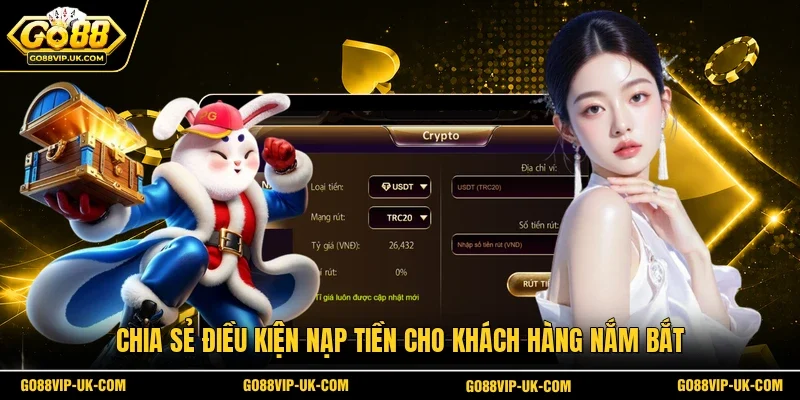 Chia sẻ điều kiện nạp tiền cho khách hàng nắm bắt