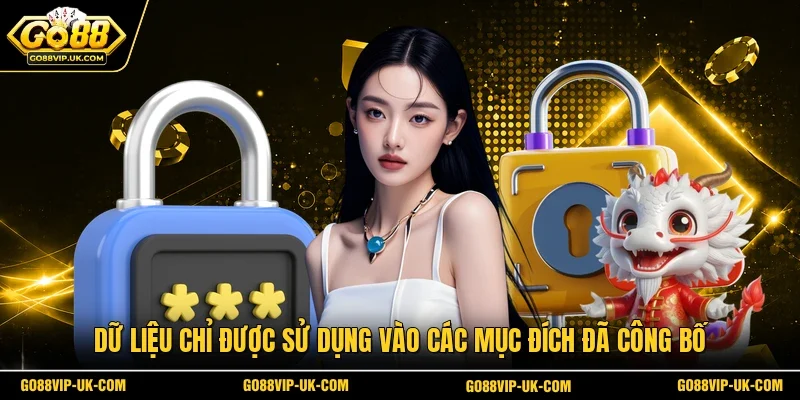 Dữ liệu chỉ được sử dụng vào các mục đích đã công bố  