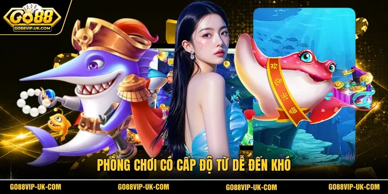 Phòng chơi có cấp độ từ dễ đến khó